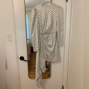 Keepsake the Label Foolish Draped Polka Dot Mini Dress